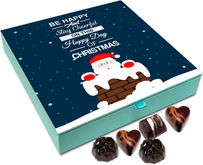 

Chocholik Christmas Gift Box - Be Happy And Cheerful On Christmas Chocolate Box - 9pc Truffles(108 g)