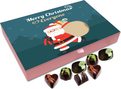 

Chocholik Christmas Gift Box - Merry Christmas Everyone Chocolate Box - 12pc Truffles(144 g)