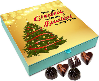 

Chocholik Christmas Gift Box - May Your Christmas Be Blessed And Beautiful Chocolate Box - 9pc Truffles(108 g)