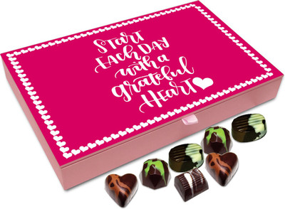 

Chocholik Gift Box - Start Each Day With A Grateful Heart Chocolate Box - 12pc Truffles(144 g)