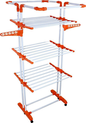 

Truphe 3 poll Cloth Dryer Stand, Cloth Drier Stand with 7 years warranty, Made In India - Clothes Dryer King Jumbo, Truphe clothes drying rack foldable (Colour May Vary). Iron Floor Cloth Dryer Stand(Orange)
