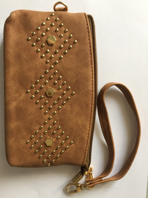 

Dholakiya Casual Brown Clutch
