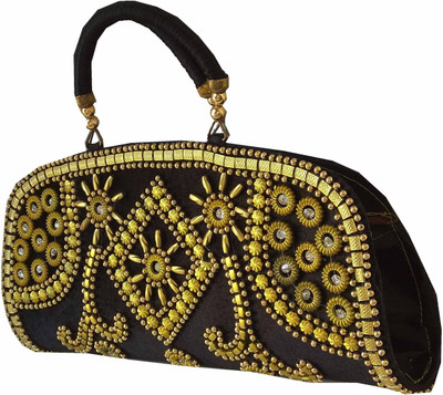 

ALIVE Party Black, Gold Clutch