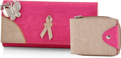 

Butterflies Casual Pink Clutch
