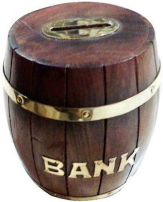 

CraftOnline Coin Box Piggy Money Coin Bank(Brown)