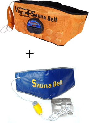 IBS Combo 3 in 1 magnetic Vibrating Slimming with Blue sauna belt electric Fat Burner Ab toner set of 2(Set of 2)
