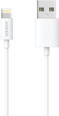Anker A7101H22 0.9 m Lightning Cable(Compatible with All iPhones (5,6,7,8,X Series),iPod and iPad, White) Anker A7101H22 0.9 m Lightning Cable(Compatible with All iPhones (5,6,7,8,X Series),iPod and iPad, White)