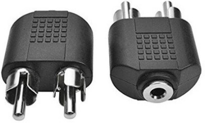

TECHNOLOGY AHEAD 2 RCA Male To 3.5 mm AUX Stereo Female Jack Connector RCA Audio Video Cable(Compatible with Mobile, Laptop, Tablet, Mp3, Gaming Device, Black)