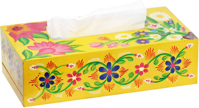 

Craft Junction 1 Compartments Wooden Tissue Box(Multicolor)