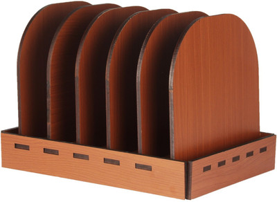 

Basement Bazaar 5 Compartments Wooden Rack(Brown)