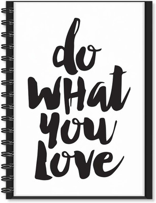 

100yellow A5 Notebook(Notebook | Do What You Love Printed Notebook | Funny Quotes Printed | Designer Wire Bound Ruled Paper Sheets Personal And Office Stationary Notebooks Diary, Multicolor)