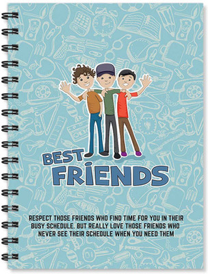 

100yellow A5 Notebook(Notebook | Best Friends Quotes Printed | Designer Wire Bound Ruled Paper Sheets Personal and Office Stationary Notebooks Diary-A5 Size- Ideal Gift for Friend (Blue), Multicolor)