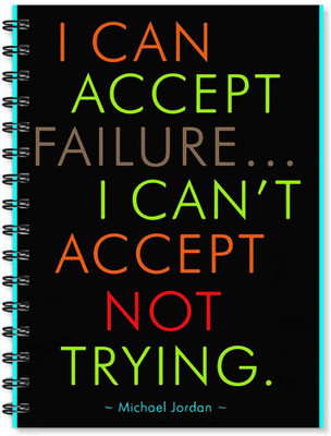 

100yellow A5 Notebook(Notebook | I Can Accept Failure Printed Notebook | Motivational Quotes Printed | Designer Wire Bound Ruled Paper Sheets Personal And Office Stationary Notebooks Diary (A5 Size), Multicolor)