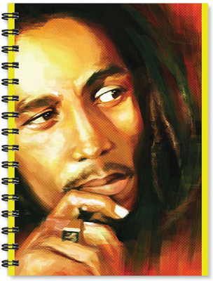 

100yellow A5 Notebook(Notebook | Bob Marley Printed Notebook | Designer Wire Bound Ruled Paper Sheets Personal And Office Stationary Notebooks Diary (Multi), Multicolor)