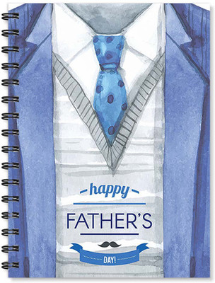

100yellow A5 Notebook(Notebook | Happy Father’s day Printed Notebook | Designer Wire Bound Ruled Paper Sheets Personal and Office Stationary Notebooks Diary By 100yellow- Ideal Gift For Father/uncle (A5 Size)(Blue), Multicolor)