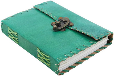 Craftofpinkcity A6 Diary(Handmade leather journal, Green)