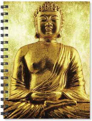 100yellow Notebook | Buddha Printed Wire Bound Spiral Notebook / Designer Covers Combined With Ruled Sheets Notebook/ Office Stationery/School Supplies/Diary A5 Notebook Ruled 170 Pages(Multicolor)