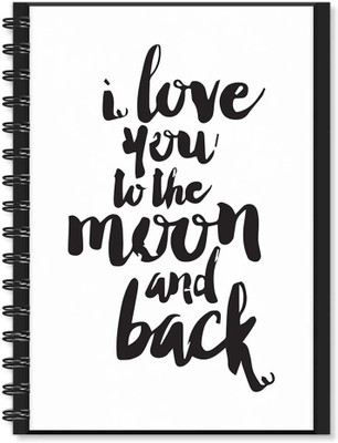 

100yellow A5 Notebook(Notebook | I Love You Printed Notebook | Funny Quotes Print | Designer Wire Bound Ruled Paper Sheets Personal And Office Stationary Notebooks Diary, Multicolor)
