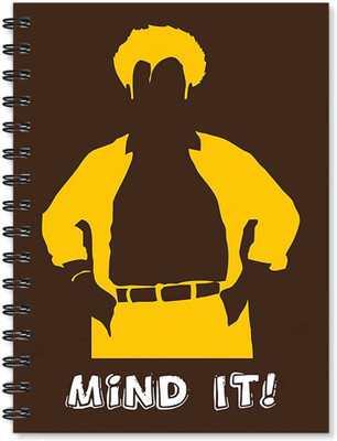 

100yellow A5 Notebook(Notebook | Mind It Quote Printed Notebook | Designer Wire Bound Ruled Paper Sheets Personal And Office Stationary Notebooks Diary (Brown), Multicolor)