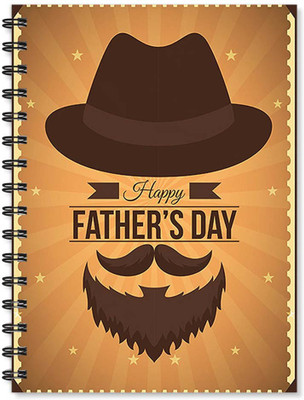 

100yellow A5 Notebook(Notebook | Happy Father’s day Printed Notebook | Designer Wire Bound Ruled Paper Sheets Personal and Office Stationary Notebooks Diary By 100yellow- Ideal Gift For Father/uncle (A5 Size)(Brown), Multicolor)