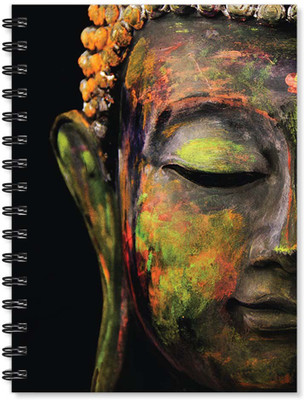 

100yellow A5 Notebook(Notebook | Buddha Printed Wire Bound Spiral Notebook/ Designer Covers Combined With Ruled Sheets Notebook/ Office Stationery/School Supplies/Diary, Multicolor)