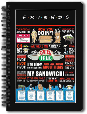 

MC SID RAZZ A5 Notebook(Friends-Tv Series, Multicolor, Pack of 2)