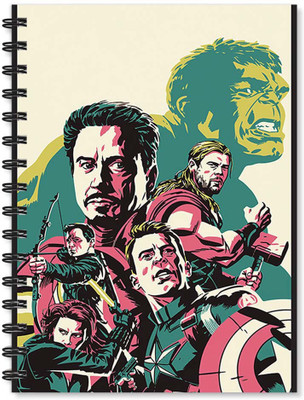 

100yellow A5 Notebook(Notebook | Avengers Movie Printed Notebook | Designer Wire Bound Ruled Paper Sheets Personal And Office Stationary Notebooks Diary (Multi), Multicolor)
