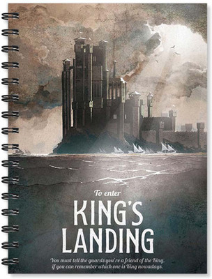 

100yellow A5 Notebook(Notebook | to Enter King’s Landing Game of Thrones Quote Printed Notebook | Designer Wire Bound Ruled Paper Sheets Personal and Office Stationary Notebooks Diary By 100yellow- (A5 Size), Multicolor)