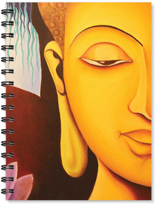 

100yellow A5 Notebook(Notebook | Buddha Printed Wire Bound Spiral Notebook/Designer Covers Combined With Ruled Sheets Notebook/ Office Stationery/School Supplies/Diary, Multicolor)