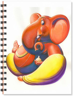 

100yellow A5 Notebook(Notebook | Lord Ganpati Printed Notebook | Designer Wire Bound Ruled Paper Sheets Personal And Office Stationary Notebooks Diary - (A5 Size), Multicolor)