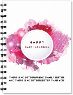 

100yellow A5 Notebook(Notebook | Happy Rakshabandhan Printed Notebook | Designer Wire Bound Ruled Paper Sheets Personal And Office Stationary Notebooks Diary - Ideal Gift For Brother/Sister, Multicolor)