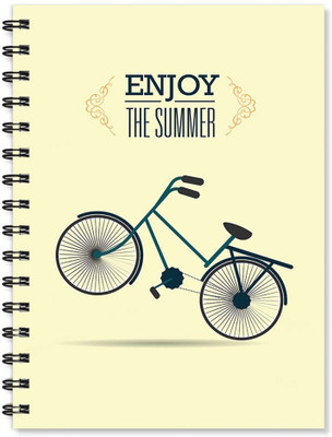 

100yellow A5 Notebook(Notebook | Enjoy This Summer Printed Notebook | Funny Quotes Printed | Designer Wire Bound Ruled Paper Sheets Personal And Office Stationary Notebooks Diary, Multicolor)