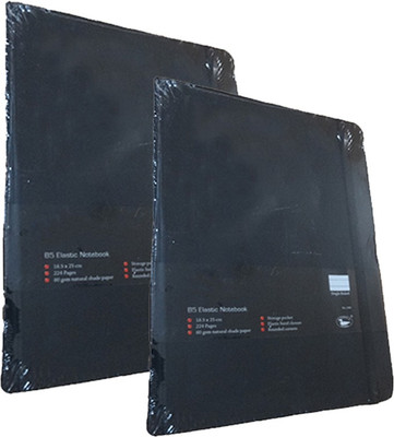 

NextWhat A4 Notebook(Elastic, Black, Pack of 2)