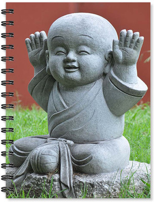 

100yellow A5 Notebook(Notebook | Buddha Printed Wire Bound Spiral Notebook/Designer Covers Combined With Ruled Sheets Notebook/ Office Stationery/School Supplies/Diary (Multi), Multicolor)