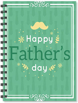 

100yellow A5 Notebook(Notebook | Happy Father’s day Printed Notebook | Designer Wire Bound Ruled Paper Sheets Personal and Office Stationary Notebooks Diary By 100yellow- Ideal Gift For Father/uncle (A5 Size)(Green), Multicolor)