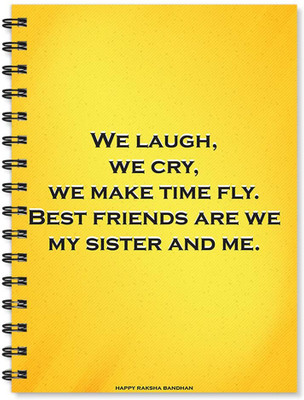 

100yellow A5 Notebook(Notebook | happy Rakshabandhan Printed Notebook | Designer Wire Bound Ruled Paper Sheets Personal and Office Stationary Notebooks Diary by 100yellow-Ideal Gift For Brother/Sister, Multicolor)