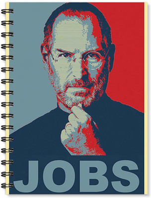 

100yellow A5 Notebook(Notebook | Steve Jobs Print Notebook | Wire Bound Spiral Notebook/Designer Covers Combined With Ruled Sheets Notebook/ Office Stationery/School Supplies/Diary, Multicolor)