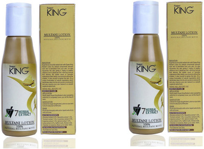 

Super king 7-herbal Extracts Multani Mitti Lotion Pack, (Sles Sulfate free, With Applying Brush) (120 ml)(240 ml)