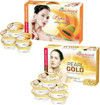 

rafia aroma Papaya Pearl Gold Exclusive Facial Kit 660 g(Set of 2)