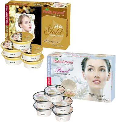 

rafia aroma 24Ct Gold Pearl Exclusive Facial Kit 660 g(Set of 2)