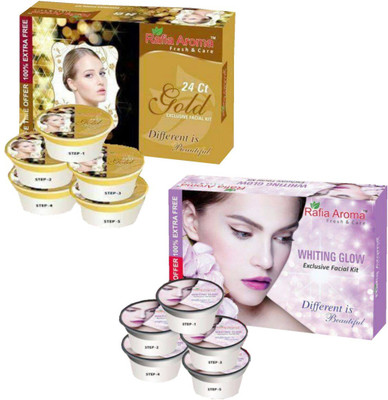 

rafia aroma 24Ct Glod Whiting Glow Exclusive Facial Kit 660 g(Set of 2)