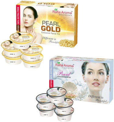 

rafia aroma Pearl Gold Pearl Exclusive Facial Kit 660 g(Set of 2)