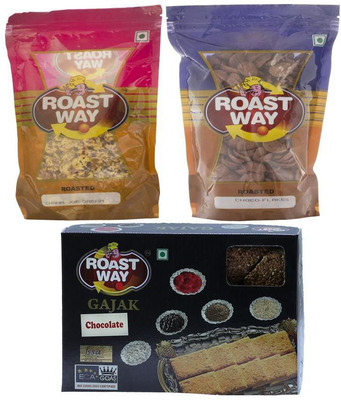 Roast Way Special chocolate gajak & Chana Jor Garam & Choco Flakes Roasted Namkeen Combo(3)