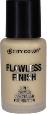 

CITY COLOR Flawless Finish 3 In 1 Primer, Concealer Foundation(Soft Beige)