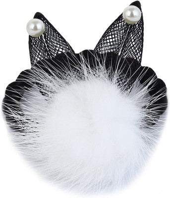 

FAYON Daily Work Casual White Bunny With Pearl Rubber Band(White)