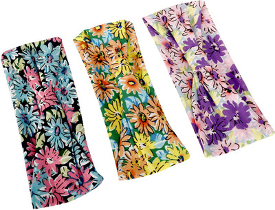 

Bijou Vertex Printed Jersey Pack of 3 Head Band(Multicolor)
