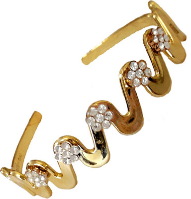 

Rapidsflow Hair bands For Baby Girls/ Head Bands With White Stones for Party Stylish Hair Band(Gold)