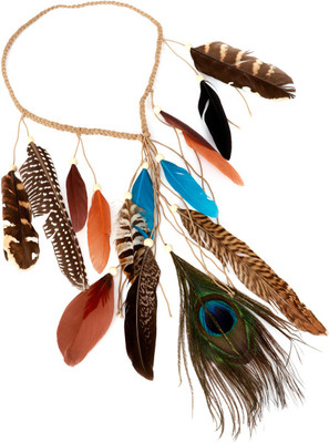 

Bijou Vertex Multi-Colour Boho Feather Hair Band(Multicolor)