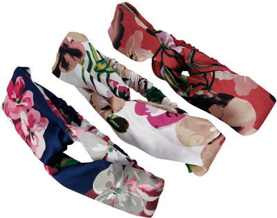 

Bijou Vertex Floral Printed Pack of 3 Head Band(Multicolor)