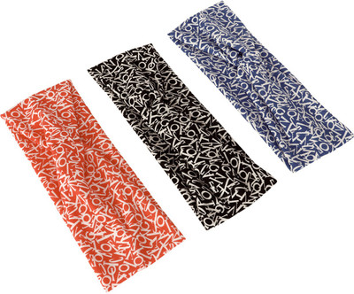 

Bijou Vertex Alphabetical Printed Jersey Pack of 3 Head Band(Multicolor)